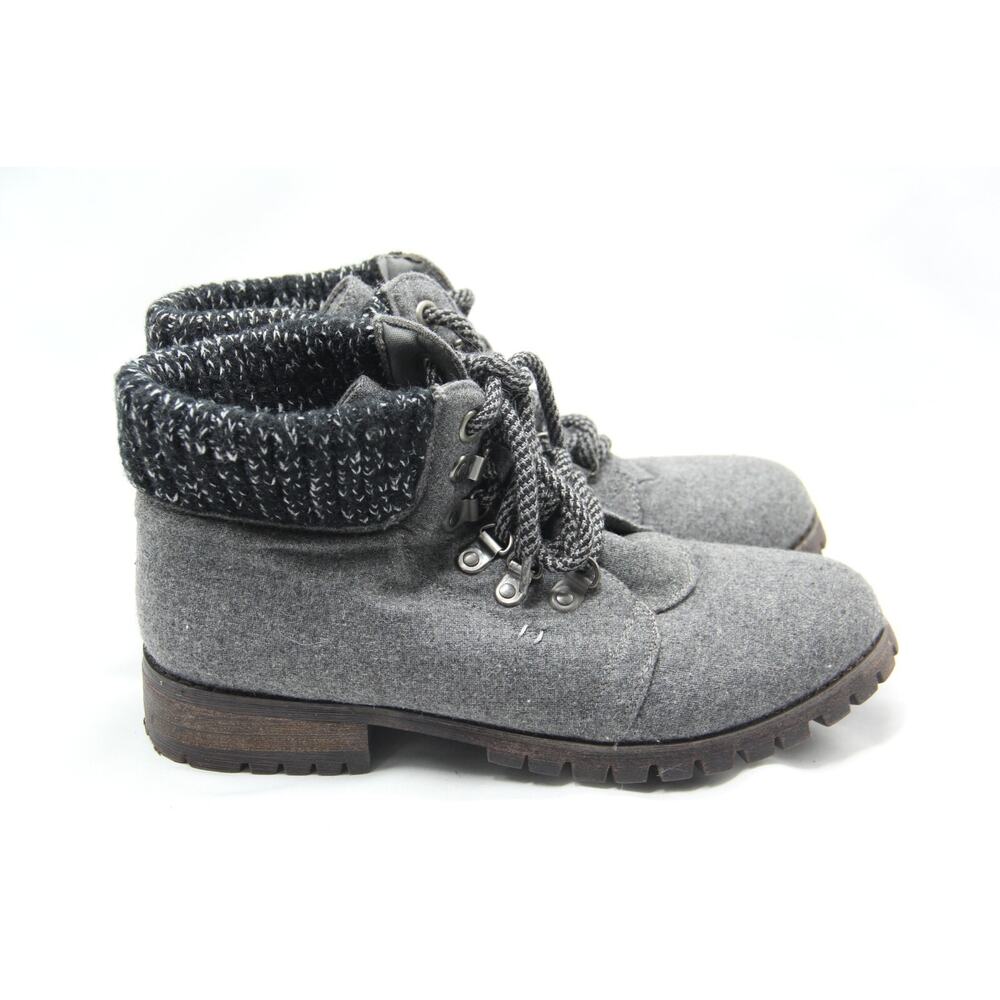 Dirty Laundry by Chinese Laundry Boots Womens Size 10 Ankle Tracker Flannel Gray